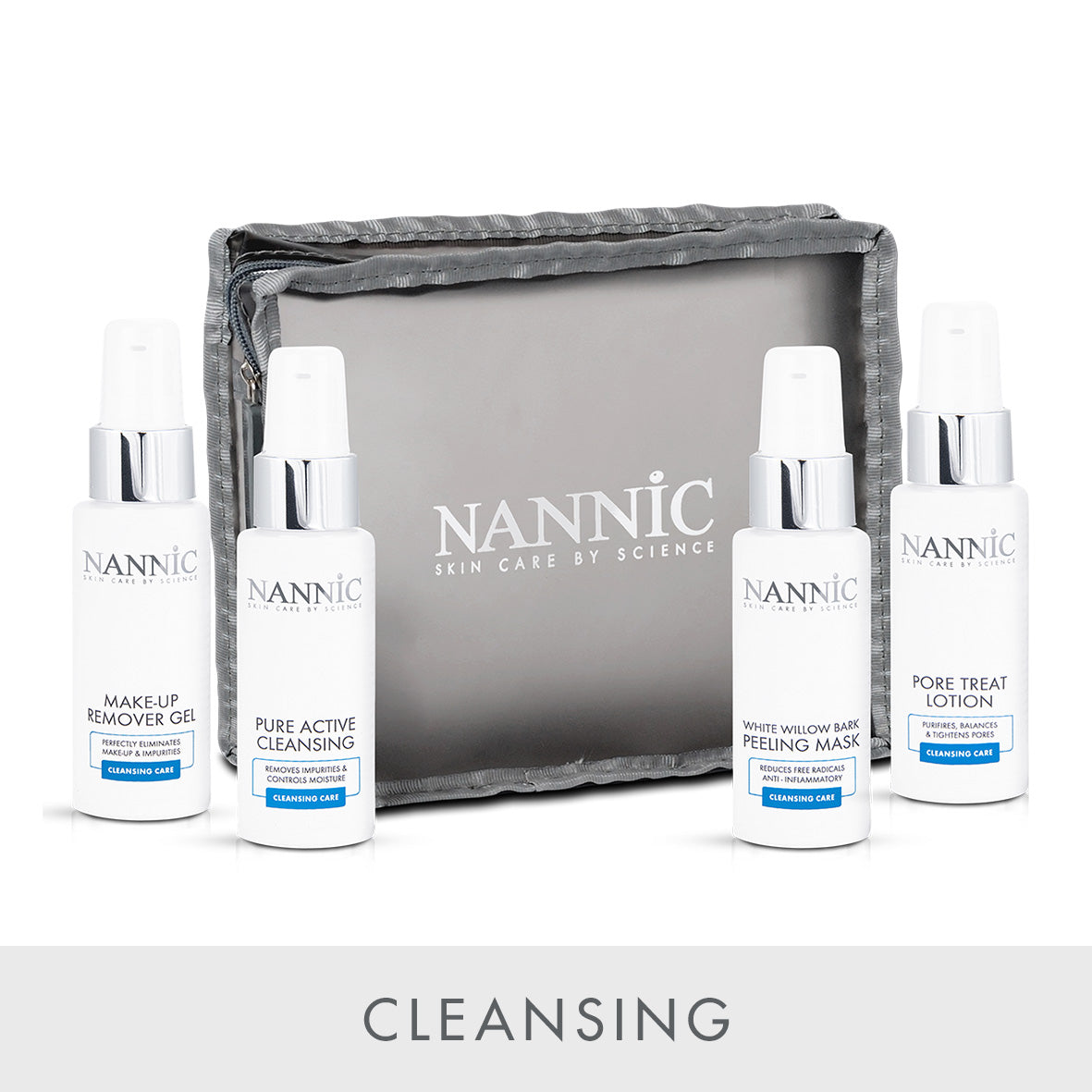 Travel Cleansing Bag (4x 50 Ml) + 2 Cleansing Pads